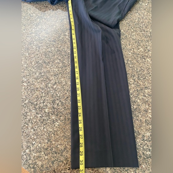 Classic Men’s Black Pinstripe Trousers Size 36 - Picture 3 of 4